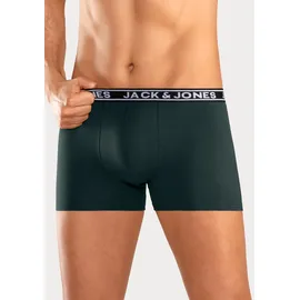 JACK & JONES Trunk »JACCRISP im 6er Pack mit Logobund und Stretchkomfort« Packung, 6 Stk., unifarben mit Farbeinsatz, modisch, eng anliegend, Baumwollmischung Gr. S & JONES