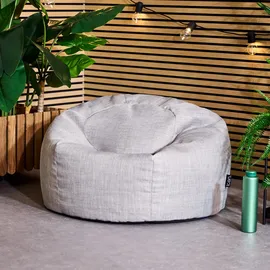 I.C.O.N. icon Sitzsack, Grau, Textil, 200 L, 1-Sitzer, Füllung: EPS Mikroperlen, Rund, 85x50x85 cm, Hergestellt in Deutschland, Oeko-Tex® Standard 100, Gartenmöbel, Gartenstühle, Outdoor-Sitzsäcke