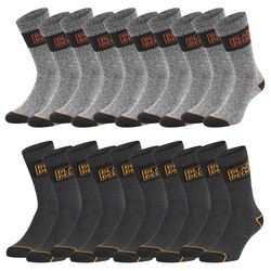 Black+Decker Crew Work Socks Unisex Herren Damen Arbeitssocken 10er Pack in 47-49 Blau 7