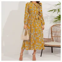 AFAZ New Trading UG Sommerkleid Damen Rockabilly Knielang Vintage Kleid Faltenrock Retro Kleider XL
