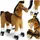 Tectake tectake® Schaukelpferd, Plüsch Pferd auf Rollen, Pferde Spielzeug zum Reiten, Schaukeltier, Stehpferd für Kinder, Spielpferd zum Draufsitzen und Reiten, Rollpferd Outdoor - 29 x 76 x 85 cm