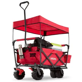 Arebos Bollerwagen faltbar rot