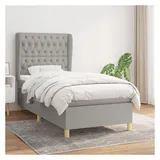 vidaXL Boxspringbett 100 x 200 cm Hellgrau