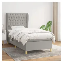 vidaXL Boxspringbett 100 x 200 cm Hellgrau
