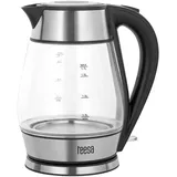 Teesa Wasserkocher TSA1512B 1,7 l, Glas, im Betrieb beleuchtet, schwarz