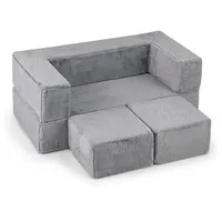 Costway Kindersofa Modulares Spielsofa 100 x 52 x 42 cm grau