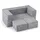 Costway Kindersofa Modulares Spielsofa 100 x 52 x 42 cm grau