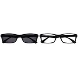 The Reading Glasses CompanyDie Lesebrille Unternehmen Schwarz Sonnen-Leser UV400 Designer Stil Herren Damen S92-1 +1 & Die Lesebrille Unternehmen Schwarz Leser Designer Stil Herren Frauen UVR092BK +1