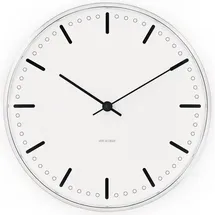 Arne Jacobsen Clocks City Hall 21,0 cm 5520 weiss/schwarz