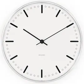 Arne Jacobsen Clocks City Hall 21,0 cm 5520 weiss/schwarz