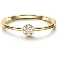Glanzstücke München Ring Sterling Silber Zirkonia in Gelbgold 56 Damen