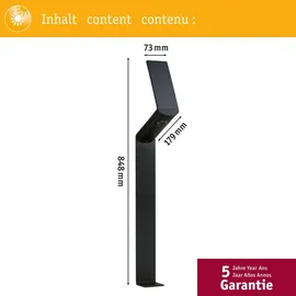Paulmann LED Pollerleuchte Ilias anthrazit 94262