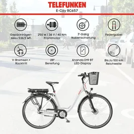 Telefunken Multitalent RC657 28 Zoll RH 49 cm Damen weiß