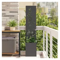 vidaXL Sichtschutz-Leinwand 32 x 150 cm Schwarz Stahl