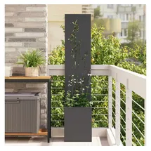 vidaXL Sichtschutz-Leinwand 32 x 150 cm Schwarz Stahl