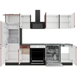 OPTIFIT Küchenzeile Nizza407 270 cm Rostrot