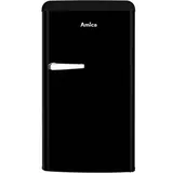 Amica KSR 361 105 S Retro Kühlschrank mit Gefrierfach, 48 cm breit, 83 L, schwarz