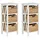 Costway Nachtschrank mit Seegraskörben 36 x 30 x 57 cm Weiß