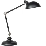 Beliani Schreibtischlampe MERAMEC verstellbar Metall Schwarz