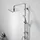JOHO Duschset Duschsystem mit ABS Kopfbrause 20x20cm Silber