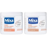 Mixa Shea nährende Creme, für Gesicht, Körper & Hände mit 20% pflanzlichem Glycerin & Sheabutter für sehr trockene Haut, für die ganze Familie, pflegend & feuchtigkeitsspendend Shea Ultra Soft, 400ml
