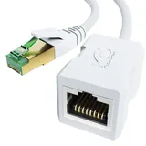 KabelDirekt – LAN Kabel Verlängerung & Ethernet Verlängerung, bruchfest konstruiert – 10m (10 Gbit/s, Cat 7 Kabel, RJ45, verlängert Netzwerkkabel/Patchkabel bei voller Geschwindigkeit, weiß)