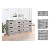 vidaXL Sideboards 2 Stk. Betongrau Holzwerkstoff