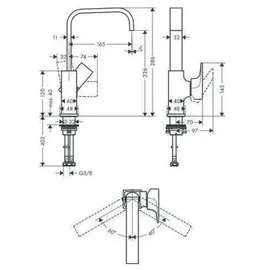 Hansgrohe Metropol 230 Einhandmischer polished gold optic 32511990