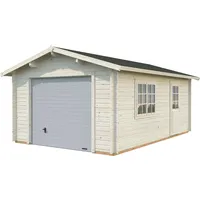 Palmako Einzelgarage Roger 3,60 x 5,50 m beige mit Sektionaltor