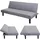 MCW Schlafsofa MCW-J17, Couch Klappsofa Gästebett Bettsofa, Schlaffunktion Stoff/Textil ~ grau
