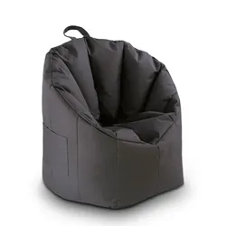 Sitzsessel Sitzsack Sessel Garten ø60 H75 cm Gamingsessel outdoor Big Bamba sehr formstabil fest : grau - basalt