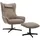 SalesFever Sessel Savannah Cord 82 x 106 x 85 cm Braun mit Hocker