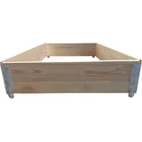 Buri - Profi Aufsatzrahmen Hochbeet-Rahmen 120x80cm stapelbar Palettenrahmen Frühbeet Pflanzbeet Gartenbeet für den gewerblichen Gebrauch - 1 Stück