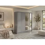 MKS Schiebetürenschrank DIANA 200 x 216 x 61 cm Grau