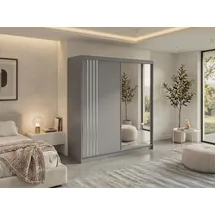 MKS Schiebetürenschrank DIANA 200 x 216 x 61 cm Grau