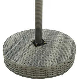 vidaXL Polyrattan Garten-Essgruppe 3-tlg. grau inkl. Kissen 3064760