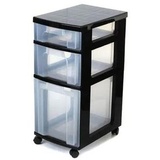 Really Useful Box Aufbewahrungsbox transparent, schwarz 30,0 x 42,0 x 69,0 cm