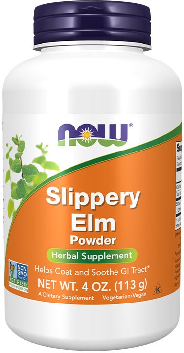 Now Foods Slippery Elm - Rot-Ulme-Extrakt Pulver (113 g)