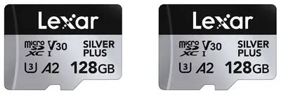 Lexar microSDXC Silver Plus UHS-1 V30 R205/W100MB/s - 2PACK 128GB