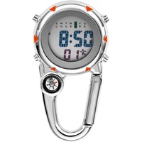 Avaner Taschenuhr mit Karabiner Unisex FOB Analog Quarzwerk Krankenschwesteruhr für Klettern Sport (Silver 03)