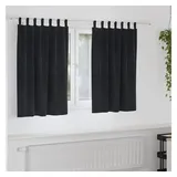 vidaXL Verdunkelungsvorhänge 2 pcs Schwarz 140 x 140 cm