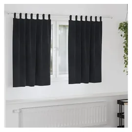 vidaXL Verdunkelungsvorhänge 2 pcs Schwarz 140 x 140 cm