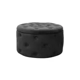 Akord Pouf mit Stauraum ¦ schwarz Ø: 55.0