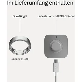 Oura Ring 5 Größe 11 Brushed Silver