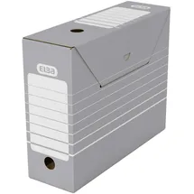 Elba Archivboxen Tric grau/weiß 11,0 x 34,0 x 27,0 cm, 10 St.