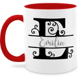 Tasse Tassen 325ml - Anfangsbuchstabe anpassbar Name Geschenk - 325 ml - Rot - buchstaben selbst bedrucken mug personalisierte custom buchstabe namens geschenke den initial tasse+mit+namen