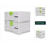 Festool Systainer Set 2x SYS3 M 187 ( 2x 204842 ) 15,9 Liter 396x296x187mm Werkzeugkoffer koppelbar