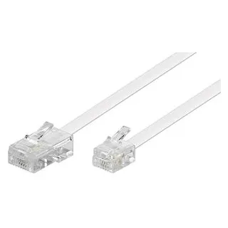 goobay Telefon-Anschlusskabel, RJ11-RJ45, weiß,