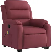 vidaXL Massagesessel mit Aufstehhilfe Stoff 148 x 79,5 x 0 cm Weinrot
