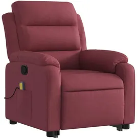 vidaXL Massagesessel mit Aufstehhilfe Stoff 148 x 79,5 x 0 cm Weinrot